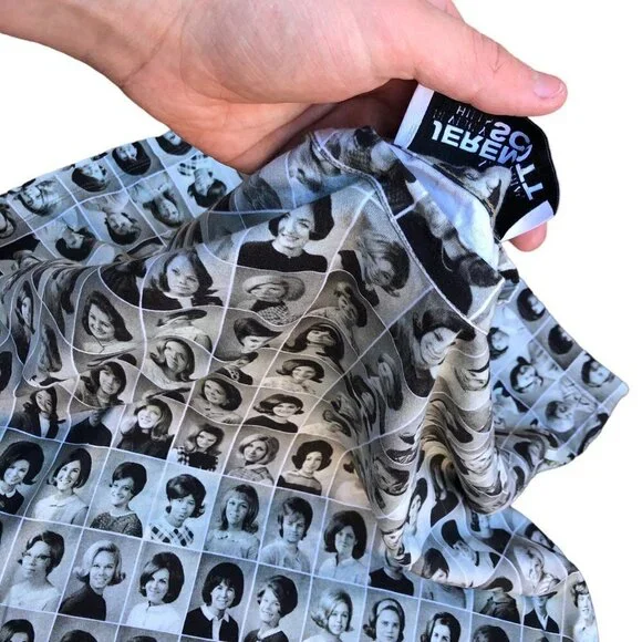 Rare Jeremy Scott Yearbook Photo Shirt Medium - Picture 3 of 8